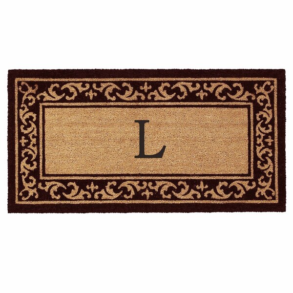 Calloway Mills Monogram Door Mat, Black, Natural, 24 in W x 48 in L 120062448L - main